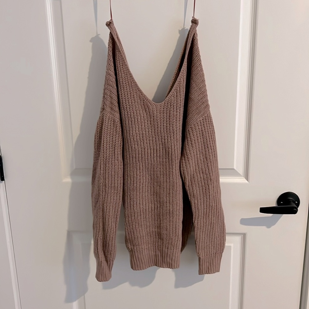 Pink knit sweater